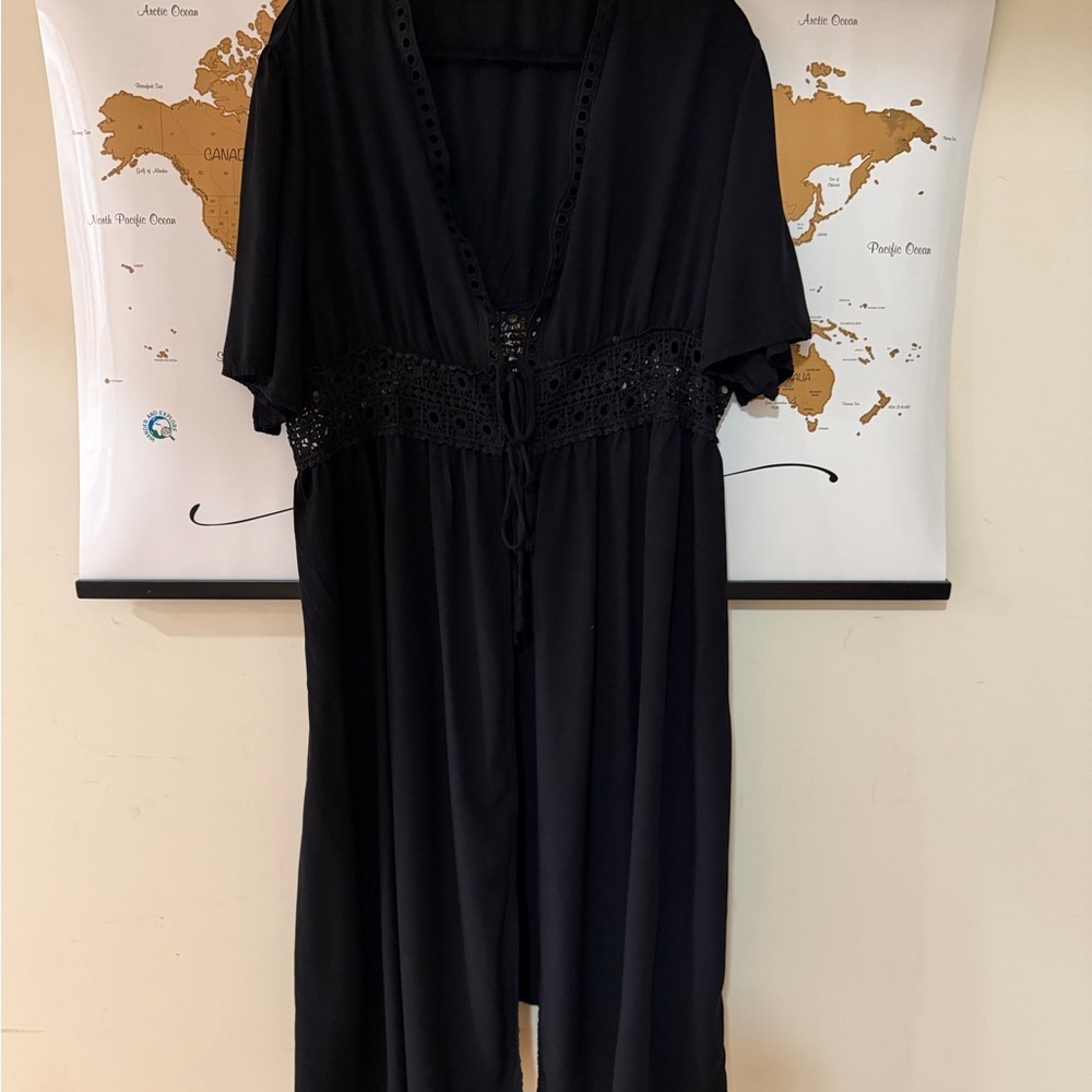 Elegant Black Swim Cover-Up - Picture 7 of 8